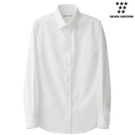ボタンダウンシャツ（女性用）CH4433 7〜15号 セブンユニフォーム SEVEN UNIFORM ホワイト 1色展開