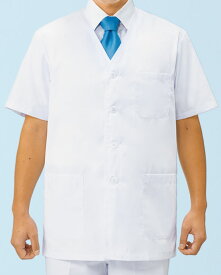 男性用衿無し調理衣(半袖) FA322 S〜5L ホワイト SUNPEXIST サンペックスイスト FOOD SERVICE フードサービス