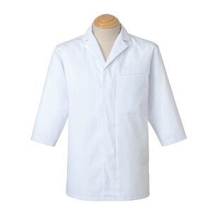 男女兼用調理衣(七分袖) FT439 SS〜3L ホワイト Servo サーヴォ SERVO サーヴォ