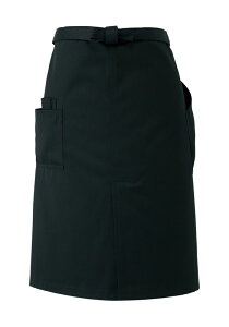 前掛 BA1550 黒 ブラック M〜L POS前掛 ミディアム丈 Servo サーヴォ