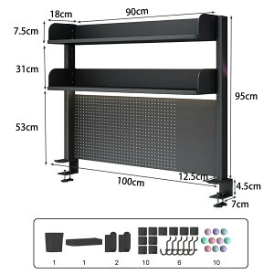 �f�X�N����[���b�N �N�����v�� ���ド�b�N �L�E�{�[�h�t�� 1/2�i �z���C�g �u���b�N �g���� �������߂ł���I ���@�\ �w�Z/�I�t�B�X/�����p�i