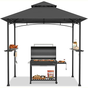 【2025年新発売】パーゴラシェード ガゼボ BBQ用 ガゼボ 日よけ パーゴラ 245x155x250cm スチール製ホーム キャノピー・ガゼボ 簡単設置 グランピング テラス オーニング