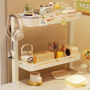 デスク上置棚 机上本棚 クランプ式 小物収納棚 デスク上収納ラック 机上ラック デスクシェルフ 小物雑品収納ラック 飾り物整理棚 卓上整理棚 書類整理 大容量 事務用品 空間活用 組立式 組