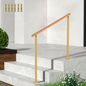 【2025年最新】屋外 階段 木目調 手すり玄関手すり 手摺りDIY 角度調整可能 屋内屋外用 簡単な取り付け 荷重150kg 直径32ミリ