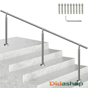 手すり 玄関 屋外 ステンレス鋼手すり 手摺 玄関 180/200/220/240cm 角度調整可能 DIY 簡単な取り付け 荷重200kg 高齢者、妊婦、子供、リハビリテーション患者