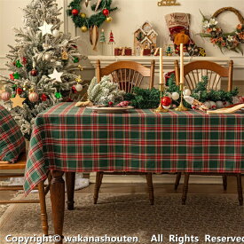 送料無料 長方形 クリスマス テーブルクロス クラシック格子柄 クリスマス テーブルクロス チェック柄 洗える テーブルカバー ダイニングビュッフェ宴会 レストラン用感謝祭 オーナメント クリスマス飾り パーティグッズ 室内装飾 デコレーション 赤 60*60cm 正方形 円形