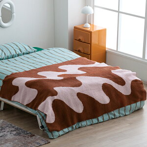 wave マルチスロー ブランケット 大判 毛布 ベッドスロー ひざ掛け スロー 厚手 膝掛け スローケット おしゃれ カラフル 韓国インテリア レトロポップ NERUS 【予約 12月中旬入荷予定】