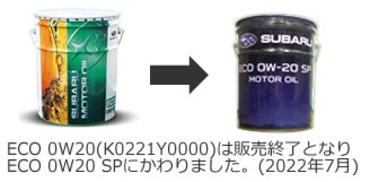 楽天市場】SUBARU(スバル) エンジンオイルMOTOR OIL ECO 0W-20 SP 20L 