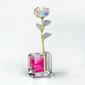 【全品10倍！】ポイントup中-花トロフィー（花トロ） AL-903 | トロフィー クリスタル 優勝 ガラス バスケ サッカー 野球 ゴルフ スポーツ 表彰 名入れ 卒業 卒団 記念品 景品 コンペ MVP 高級 おしゃれ キレイ モダン