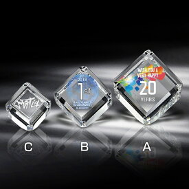 【全品10倍！】ポイントup中-クリスタルトロフィー SP-DW-15 C | トロフィー クリスタル 優勝 ガラス バスケ サッカー 野球 ゴルフ スポーツ 表彰 名入れ 卒業 卒団 記念品 景品 コンペ MVP 高級 おしゃれ キレイ モダン