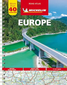 旅行&出張に　A4版英語表記の詳細道路地図　ミシュラン・アトラス・ヨーロッパ Michelin Road Atlas Europe 2025