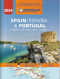 旅行&出張に　A4版英語表記の詳細道路地図　ミシュラン・アトラス・スペイン・ポルトガル　Michelin Tourist & Motoring Atlas Spain & Portugal 2024