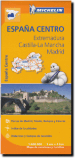 ミシュラン製正規品ロードマップ　ミシュラン・スペイン中央部 Espana Centro  Extremadura, Castilla La Mancha, Madrid