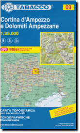 【ドロミテ　コルティナ・ダンペッツォ周辺地形図 Cortina d'Ampezzo e Dolomiti Ampezzane】