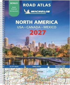 旅行&出張に　A4版英語表記の詳細道路地図　ミシュラン・アトラス・北アメリカ Road Atlas USA Canada Mexico 2027