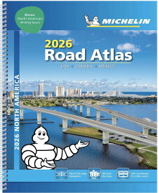 旅行&出張に　A4版英語表記の詳細道路地図　ミシュラン・アトラス・北アメリカ Road Atlas USA Canada Mexico 2026