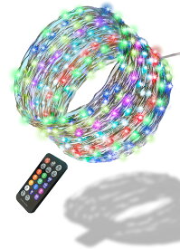 LED ライト色が12色に変わる カラフラ LED イルミネーション 電飾 ライト20m 200球 極細ストレート USB給電式 リモコン 付属 電飾 クリスマス ハロウィン パーティ イベント 装飾 ツリー デコレーション 税込 送料込【当日配送対応】 ASH-TR200-COL