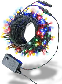 【当日配送対応】テルノン カラー ミックス LED イルミネーション ライト 20m 200球 ストレート タイプ メモリー 機能 コントローラ 付属 5連結可 クリスマス ツリー パーティ イベント 装飾 デコレーション 全6色 税込 送料込 ASH-TR200L-MIX