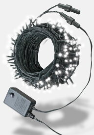 【当日配送対応】テルノン カラー ホワイト LED イルミネーション ライト 20m 200球 ストレート タイプ メモリー 機能 コントローラ 付属 5連結可 クリスマス ハロウィン パーティ イベント 装飾 デコレーション 全6色 税込 送料込 ASH-TR200L-WHT