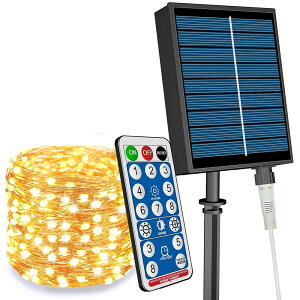 ソーラージュエリーライト 20m 200球 太陽光給電式 屋外・室内用 ライトカラー2色から選択 消費税込 送料無料!