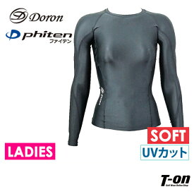 ドロン×ファイテン doron × phiten レディース コンプレッションウェア ロングスリーブシャツ ソフトシリーズ 着圧 長袖アンダーウェア インナーウェア 収納袋付き ロゴプリント 【送料無料】 ゴルフウェア