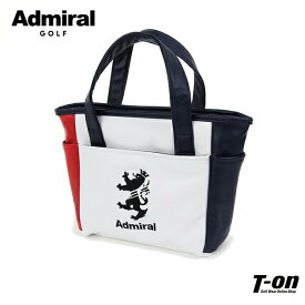 アドミラルゴルフ Admiral Golf 日本正規品 メンズ レディース カートバッグ ミニトートバッグ 合皮素材 ランパント刺繍 トリコロールデザイン ラウンドトート ゴルフ