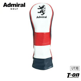 アドミラルゴルフ Admiral Golf 日本正規品 メンズ レディース ヘッドカバー ユーティリティー用ヘッドカバー 合皮 ランパント刺繍 トリコロールデザイン 番手チップ付き ゴルフ