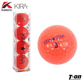 キラ ゴルフボール キャスコ　KIRA Kasco メンズ レディース ゴルフボール カラーボール KIRA STAR 高弾道 高輝度KIRAカバー 楽飛び 見える！カラフルカラーボール 同色4個入り ギフトにも ゴルフ
