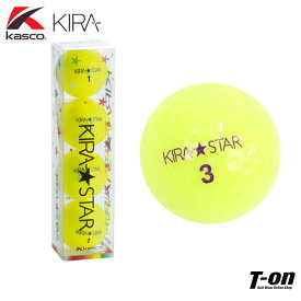 キラ ゴルフボール キャスコ　KIRA Kasco メンズ レディース ゴルフボール カラーボール KIRA STAR 高弾道 高輝度KIRAカバー 楽飛び 見える！カラフル カラーボール 4個入り ギフトにも ゴルフ