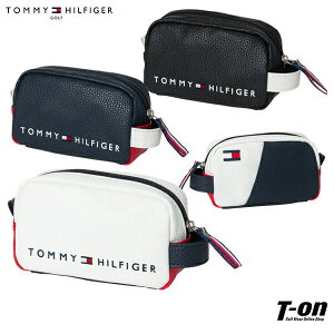 トミー ヒルフィガー ゴルフ TOMMY HILFIGER GOLF 日本正規品 メンズ レディース カートポーチ ポーチ マルチケース ボールポーチにもなる ラウンドポーチ 型押し皮革調 ロゴ刺繍 ゴルフ 【送料無
