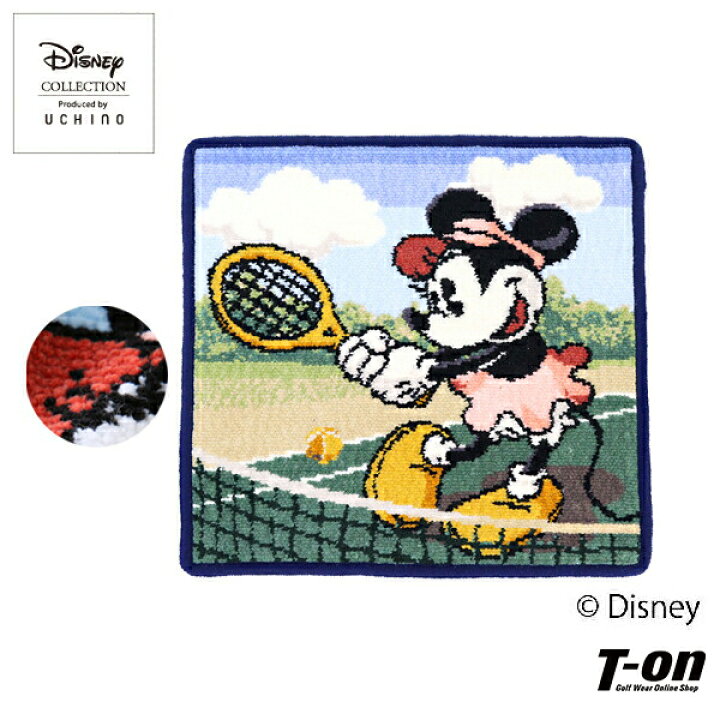 楽天市場 ディズニー Disney メンズ レディース タオルハンカチ ハンカチ ミニタオル Disney ミニー テニス タオルハンカチ シェニール織り 上質コットン素材 世界中で愛されるディズニー ギフトにも ｔ ｏｎ ティーオン