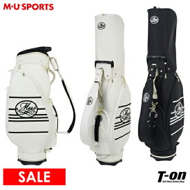 【40％OFF SALE】MUスポーツ エムユー スポーツ M.U SPORTS MUSPORTS レディース キャディバッグ ゴルフバッグ 9型 ロゴ刺繍 モノトーン バイカラー クラシカルデザイン 【送料無料】 ゴルフ