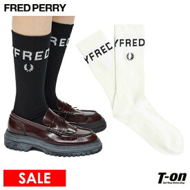 【30％OFF SALE】フレッドペリー FRED PERRY 日本正規品 メンズ レディース ソックス リブソックス レギュラー丈ソックス ジャガードロゴ ローレルリース刺繍