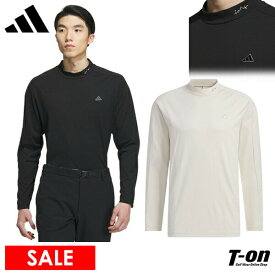 【40％OFF SALE】アディダス アディダスゴルフ adidas Golf 日本正規品 メンズ ハイネックシャツ 長袖 モックネックシャツ ワッフル素材 ロゴ刺繍 変形ラグランスリーブ ゴルフウェア