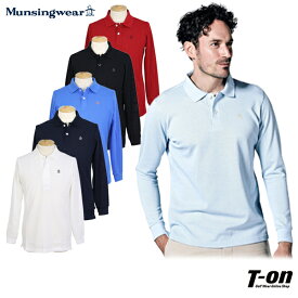 マンシングウェア Munsingwear メンズ ポロシャツ 長袖 10YEARS POLO SHIRTS 10年ポロシャツ 日本製 高品質 高耐久性 鹿の子素材 奈良県吉野ファクトリー製 リトルピートロゴ刺繍 M～3Lまでご用意 【送料無料】 ゴルフウェア