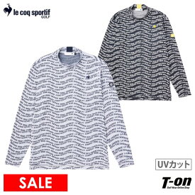 【30％OFF SALE】ルコックスポルティフ ゴルフ ルコック le coq sportif GOLF メンズ ハイネックシャツ 長袖 モックネックシャツ ストレッチ UVカット ロゴジャガード 総柄 ゴルフウェア OFF