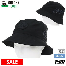 【30％OFF SALE】ガッチャ ガッチャゴルフ GOTCHA GOLF メンズ ハット バケットハット 撥水 ラバー調ワッペン ロゴプリント ゴルフ