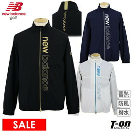 【40％OFF SALE】ニューバランス ゴルフ new balance golf メンズ ブルゾン ウィンドブルゾン 蓄熱保温 撥水 防風 ストレッチ ロゴプリント 配色ファスナー M～3L ゴルフウェア