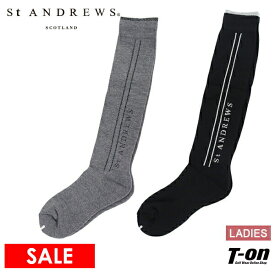 【30％OFF SALE】セントアンドリュース St ANDREWS レディース ソックス ハイソックス 足底パイルクッション付き 抗菌防臭 ラメラインデザイン ゴルフ