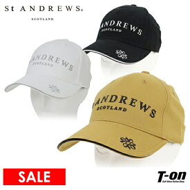 【30％OFF SALE】セントアンドリュース St ANDREWS メンズ レディース キャップ ツイル素材 ピーチ起毛感 メタル風ロゴワッペン ゴルフ