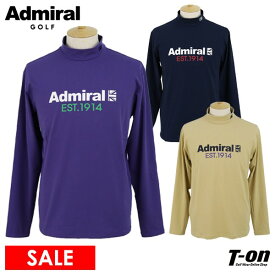 【30％OFF SALE】アドミラルゴルフ Admiral Golf 日本正規品 メンズ ハイネックシャツ 長袖 モックネックシャツ 裏微起毛 保温 吸水速乾 ストレッチ ロゴプリント ゴルフウェア