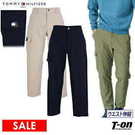 【30％OFF SALE】トミー ヒルフィガー ゴルフ TOMMY HILFIGER GOLF 日本正規品 メンズ パンツ ロングパンツ テーパードパンツ カーゴパンツ風 ツイル素材 ウエストゴム入り フラップポケットロゴ刺繍 【送料無料】 ゴルフウェア