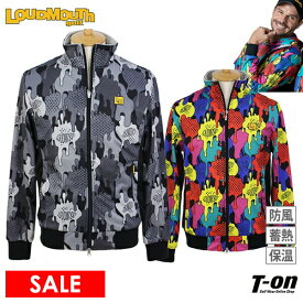 【40％OFF SALE】ラウドマウス ゴルフ LOUDMOUTH GOLF 日本正規品 日本規格 メンズ ブルゾン ボンディングブルゾン 裏フリース 保温 防風 ストレッチ コミカルブロット 総柄デザイン M～4L 【送料無料】 ゴルフウェア