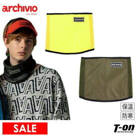 【30％OFF SALE】アルチビオ archivio メンズ レディース ネックウォーマー ネックカバー フリース素材 異素材切替デザイン ボックスロゴワッペン ゴルフ