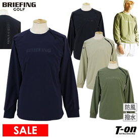 【30％OFF SALE】ブリーフィング ゴルフ BRIEFING GOLF メンズ ブルゾン スニードジャック ウインドジャケット クルーネック 変形ハーフジップアップ 撥水 ストレッチ 軽量 メッシュ裏地付き MS WIND PULLOVER ロゴプリント 【送料無料】 ゴルフウェア