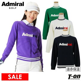 【30％OFF SALE】アドミラルゴルフ Admiral Golf 日本正規品 レディース セーター ボトルネックセーター ニット 遠赤外線保温 ユニオンジャックモチーフジャガード フロッキーロゴ 【送料無料】 ゴルフウェア