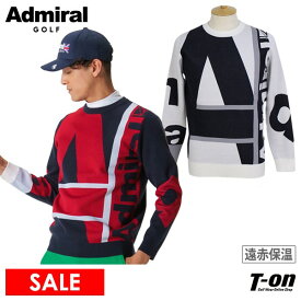 【30％OFF SALE】アドミラルゴルフ Admiral Golf 日本正規品 メンズ セーター クルーネックセーター ニットプルオーバー 遠赤保温 ビッグロゴジャガード 【送料無料】 ゴルフウェア