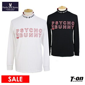 【30％OFF SALE】サイコバニー Psycho Bunny 日本正規品 メンズ ハイネックシャツ 長袖 モックネックシャツ ストレッチ ロゴジャガードリブ衿 ロゴプリント ゴルフウェア