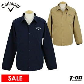 【40％OFF SALE】キャロウェイ アパレル キャロウェイ ゴルフ Callaway APPAREL メンズ ブルゾン 中綿入り コーチジャケット ストレッチ 保温 防寒 衿付き スナップボタン仕様 ロゴプリント 【送料無料】 ゴルフウェア