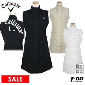 【40％OFF SALE】キャロウェイ アパレル キャロウェイ ゴルフ Callaway APPAREL レディース ベスト 中綿入り ロングベスト ワンピース ノースリーブ カバーワンピースにもなる ハイネック 保温 防寒 撥水 キルトデザイン 【送料無料】 ゴルフウェア